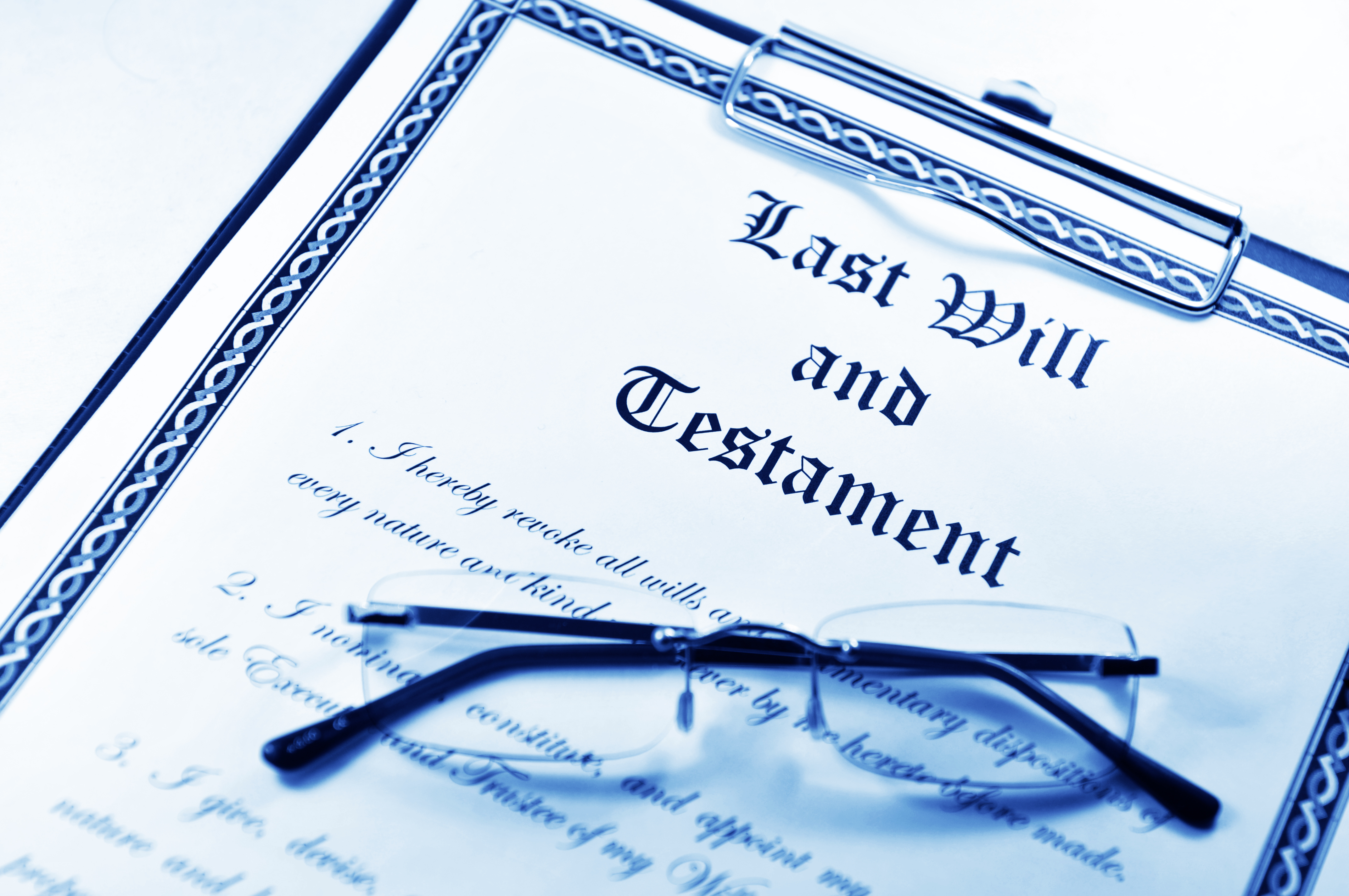 Last will and testament legal document